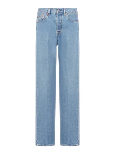 Gucci Denim Trousers With  Label In Blue