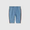 Gucci Denim Pants With Web In Blue