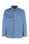 Gucci Denim Regular Solid Shirt In Denim