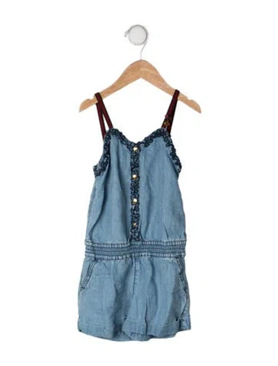 Pre-owned Gucci Babies' Denim Romper In Blue