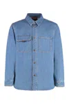 Gucci Denim Regular Solid Shirt In Black