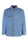 Gucci Denim Regular Solid Shirt In Blue