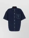 Gucci Denim Shirt Chest Pocket Contrast Stitching