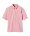 Gucci Denim Shirt With Embroidery In Pink