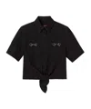 Gucci Denim Shirt With Horsebit In Black