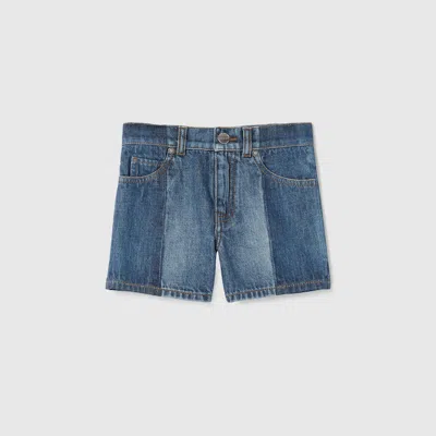 Gucci Kids' Denim Shorts In Blue