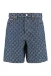 Gucci Shorts Jacquard In Blue