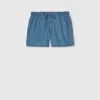 Gucci Denim Shorts With Horsebit In Blue