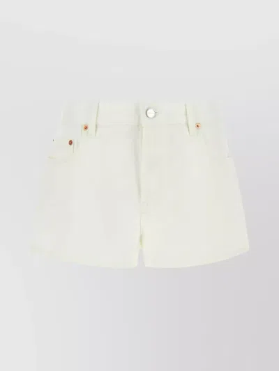 Gucci Denim Shorts With Pockets And Loops In White