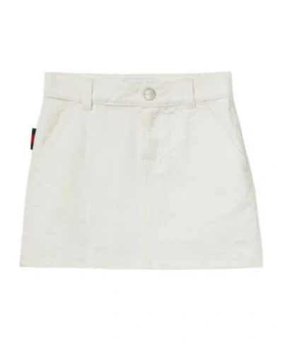 Gucci Denim Skirt In White