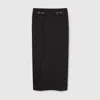 Shop Gucci Denim Skirt With Horsebit
