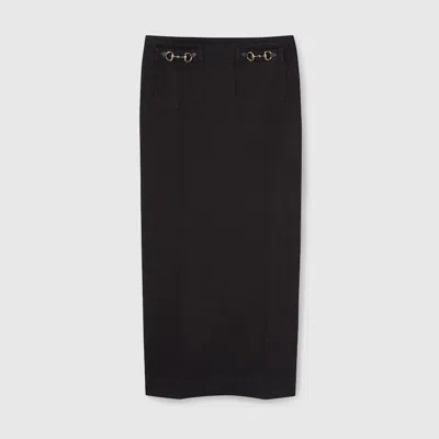 Gucci Denim Skirt With Horsebit
