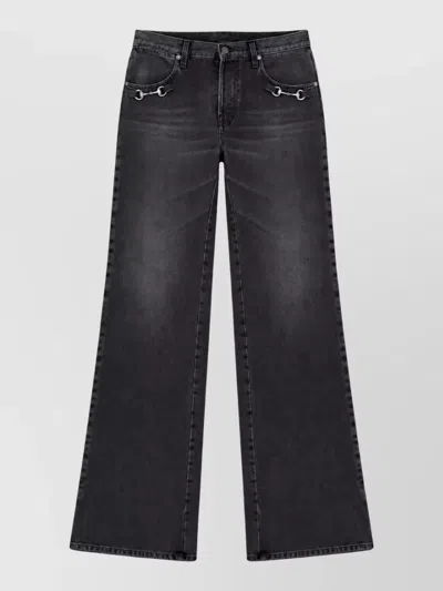 Gucci Denim Straight-leg Jeans In Black