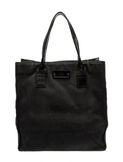 Pre-owned Gucci Denim Tote Vintage In Black