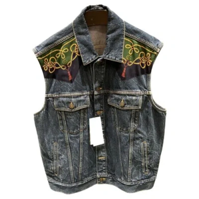 Pre-owned Gucci Denim Vest In All Sizes In Blue