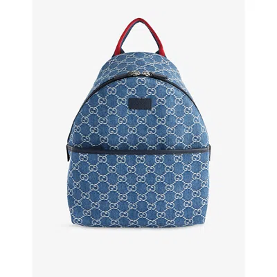 Gucci Denim.az/bl/bl/brb/b Kids' Monogram Denim Backpack