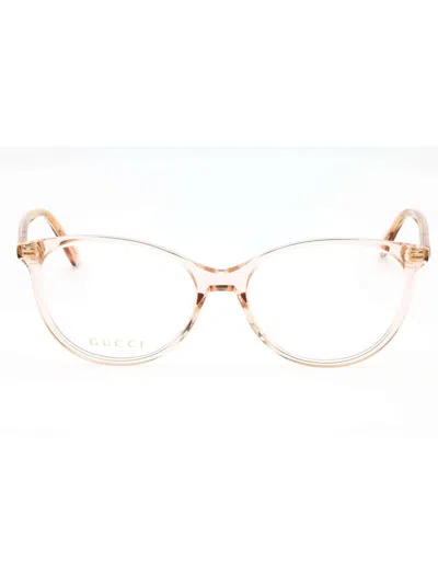 Gucci Designer Oval Women's Eyeglasses In Brown