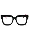 Gucci Designer Rectangular Eyeglasses For Women In Black