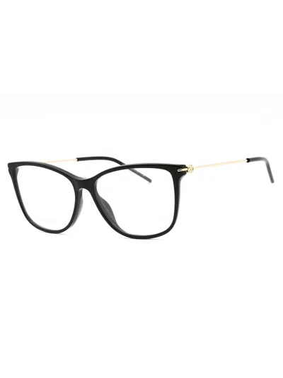 Gucci Designer Rectangular Women's Eyeglasses In Black