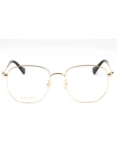 Gucci Designer Round Women's Eyeglasses In Gold