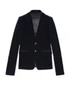 Gucci Detachable-sleeved Single-breasted Blazer In Blue