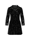 Gucci Devoré-pattern Mini Dress In Black