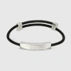 Gucci Armband Mit Diagonalem Gg In Schwarz