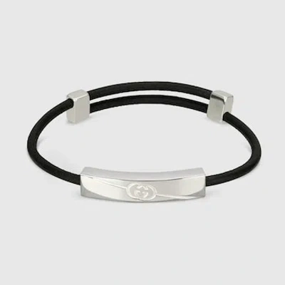 Gucci Armband Mit Diagonalem Gg In Schwarz