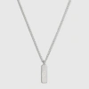 Gucci Silver Diagonal Interlocking G Necklace In Undefined