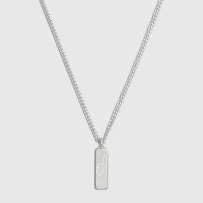 Gucci Silver Diagonal Interlocking G Necklace