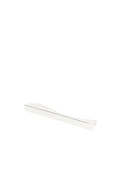 Gucci Diagonal Interlocking G Tie Bar In Sterling Silver