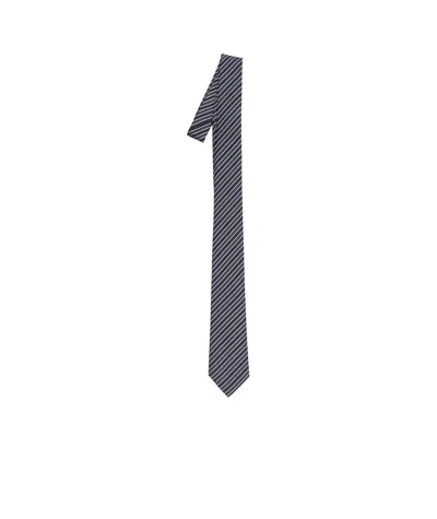 Gucci Diagonal Striped Tie In Black