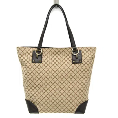 Pre-owned Gucci Diamante Beige Canvas Tote Bag ()