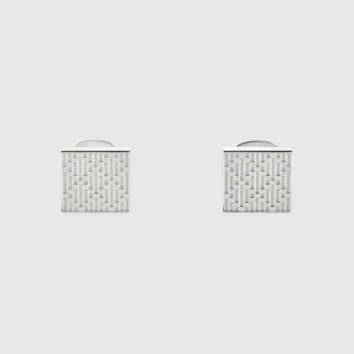 Gucci Diamante Cufflinks In Silver