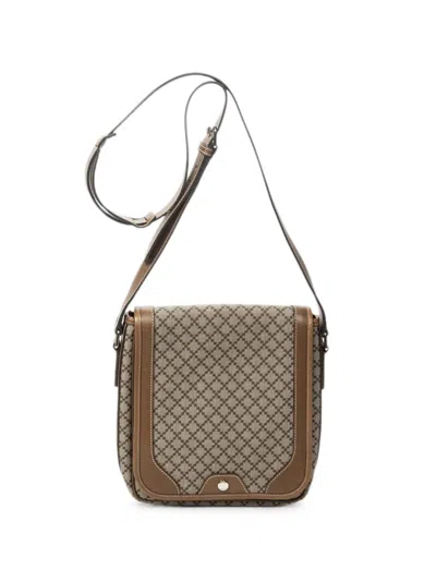 Pre-owned Gucci Diamante Flap Cross Body Bag In Brown
