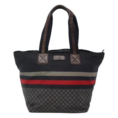 Pre-owned Gucci Diamante Navy Synthetic Tote Bag ()