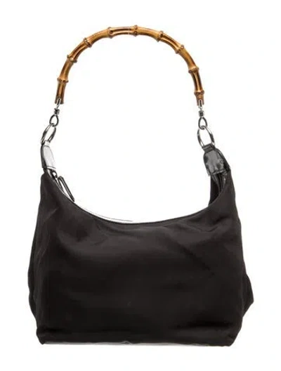 Pre-owned Gucci Diamante Shoulder Bag Vintage In Black