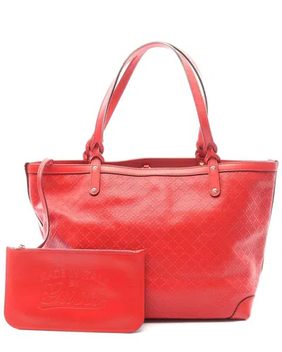 Gucci Diamante Tote (authentic Pre-loved) In Red