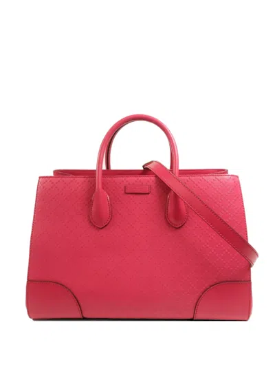 Pre-owned Gucci Diamante Tote Bag In Pink