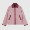 Gucci Diamond Cotton Bouclé Zip Jacket In Pink