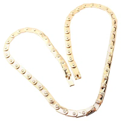 Pre-owned Gucci Diamond Tennis Yellow Gold Necklace