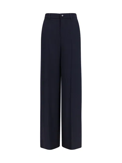 Gucci Diamond-jacquard Pants In Blue
