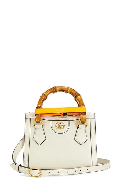 Gucci Diana Bamboo 2 Way Handbag In Ivory