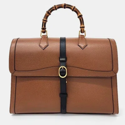 Pre-owned Gucci Diana Briefcase (752584)) In Brown