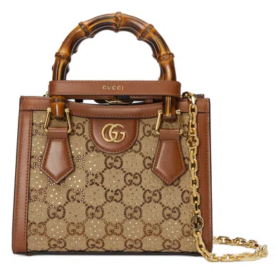 Gucci Diana Mini Gg Canvas Tote Bag In Multicolor