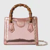 Gucci Diana Embroidered Small Tote Bag In Pink