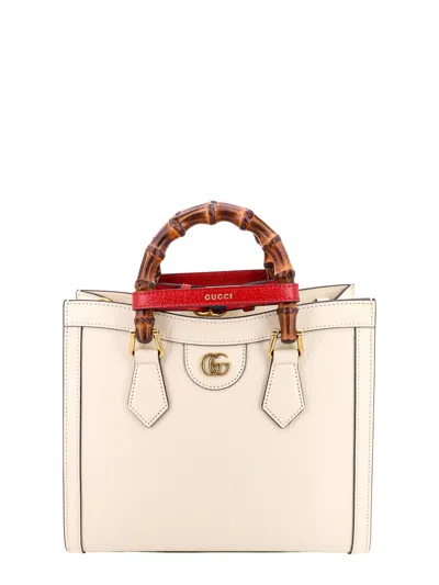 Gucci Diana Small Tote Bag In White