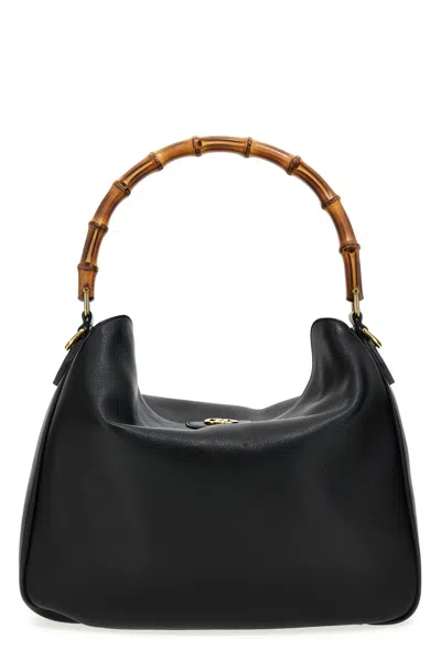 Gucci Diana` Large Shoulder Bag In Black