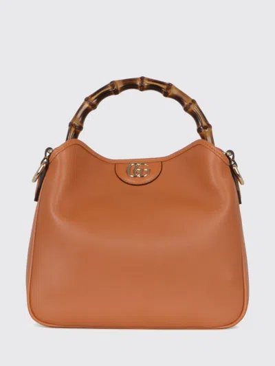 Gucci Diana Leather Bag In Orange