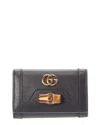 Gucci Diana Leather Key Holder In Gray